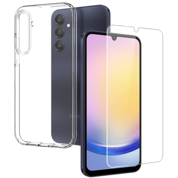 NORTHJO Transparent TPU Phone Case with Tempered Glass Film, For Samsung Galaxy S25 FE 5G, For Samsung Galaxy A56 5G, For Samsung Galaxy A26 5G, For Samsung Galaxy A36 5G, For Samsung Galaxy A06 4G, For Samsung Galaxy S24 FE 5G, For Samsung Galaxy A55 ...