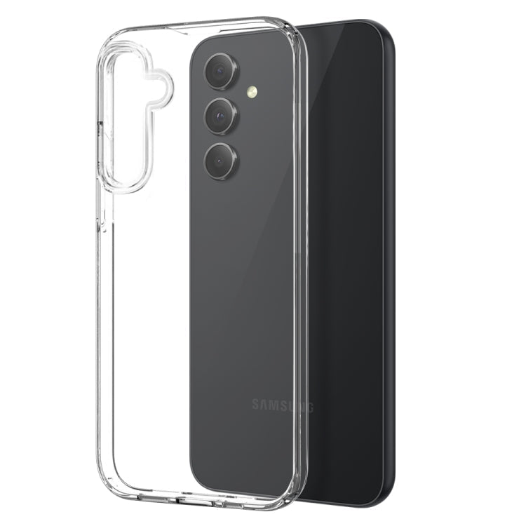 For Samsung Galaxy A35 5G NORTHJO Transparent TPU Phone Case with Tempered Glass Film(Transparent)