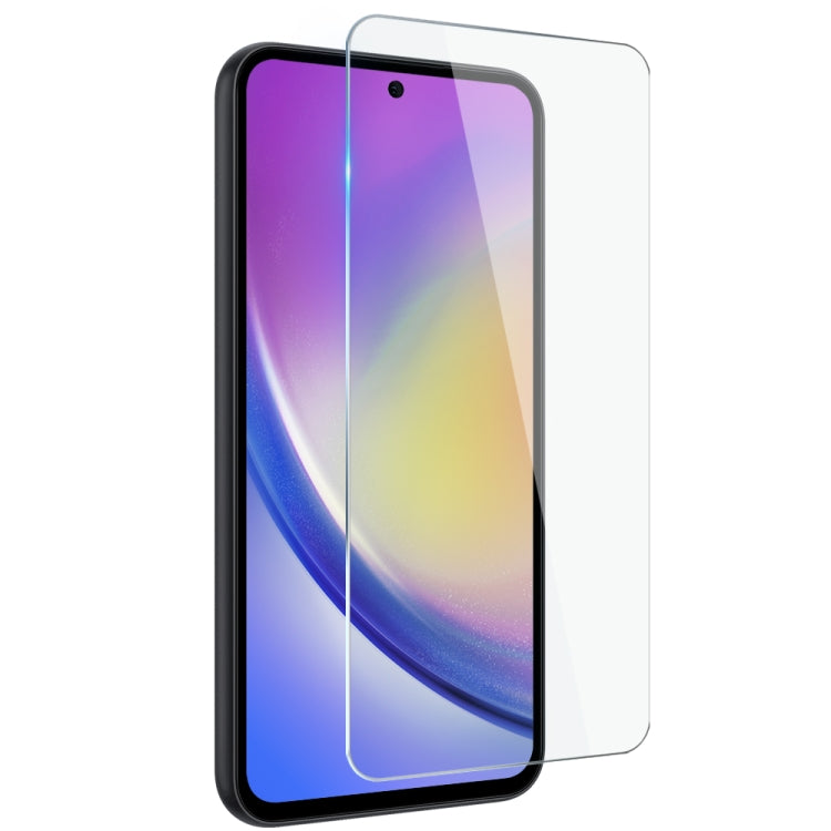 For Samsung Galaxy A35 5G NORTHJO Transparent TPU Phone Case with Tempered Glass Film(Transparent)
