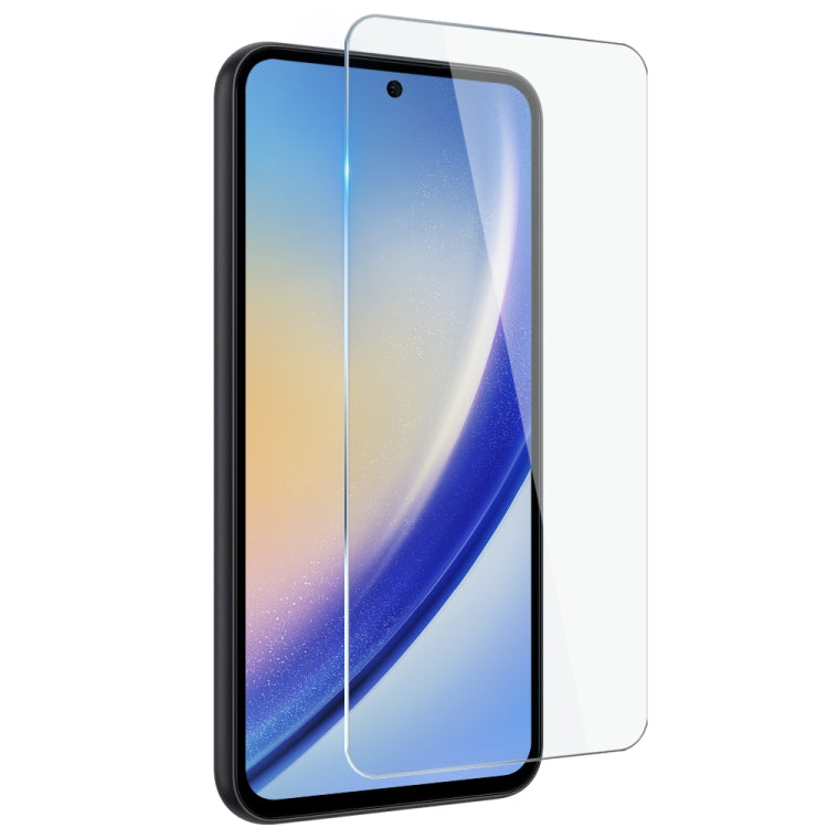For Samsung Galaxy A55 5G NORTHJO Transparent TPU Phone Case with Tempered Glass Film(Transparent)