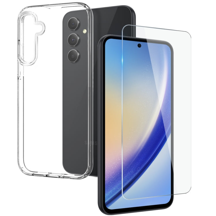 NORTHJO Transparent TPU Phone Case with Tempered Glass Film, For Samsung Galaxy S25 FE 5G, For Samsung Galaxy A56 5G, For Samsung Galaxy A26 5G, For Samsung Galaxy A36 5G, For Samsung Galaxy A06 4G, For Samsung Galaxy S24 FE 5G, For Samsung Galaxy A55 ...