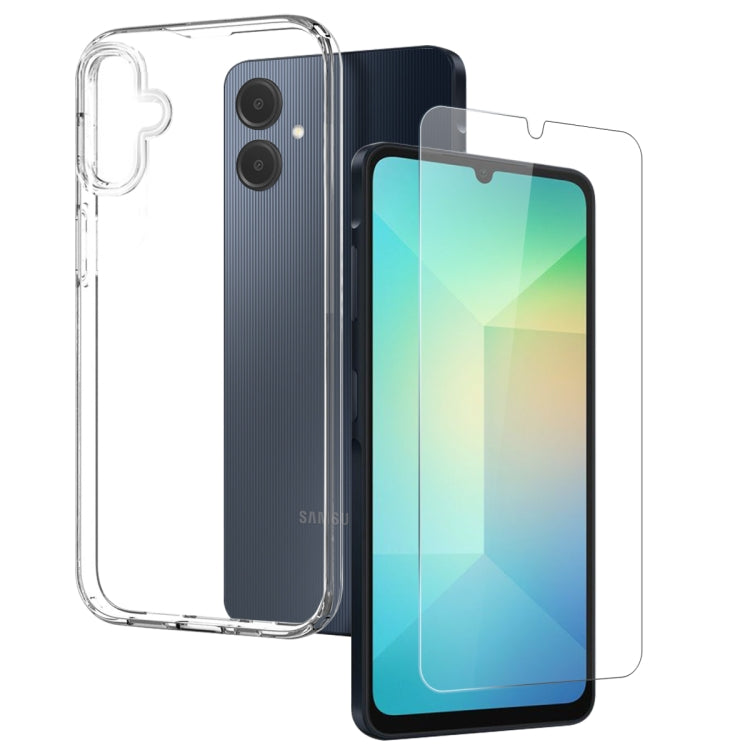 NORTHJO Transparent TPU Phone Case with Tempered Glass Film, For Samsung Galaxy S25 FE 5G, For Samsung Galaxy A56 5G, For Samsung Galaxy A26 5G, For Samsung Galaxy A36 5G, For Samsung Galaxy A06 4G, For Samsung Galaxy S24 FE 5G, For Samsung Galaxy A55 ...