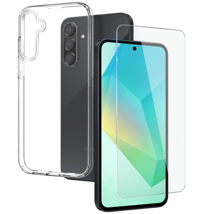 NORTHJO Transparent TPU Phone Case with Tempered Glass Film, For Samsung Galaxy S25 FE 5G, For Samsung Galaxy A56 5G, For Samsung Galaxy A26 5G, For Samsung Galaxy A36 5G, For Samsung Galaxy A06 4G, For Samsung Galaxy S24 FE 5G, For Samsung Galaxy A55 ...