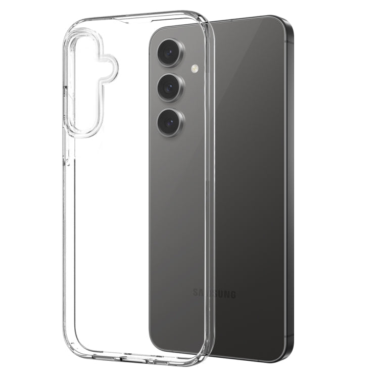 For Samsung Galaxy S24 FE 5G NORTHJO Transparent TPU Phone Case with Tempered Glass Film(Transparent)