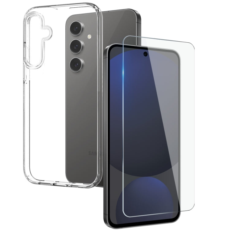 NORTHJO Transparent TPU Phone Case with Tempered Glass Film, For Samsung Galaxy S25 FE 5G, For Samsung Galaxy A56 5G, For Samsung Galaxy A26 5G, For Samsung Galaxy A36 5G, For Samsung Galaxy A06 4G, For Samsung Galaxy S24 FE 5G, For Samsung Galaxy A55 ...