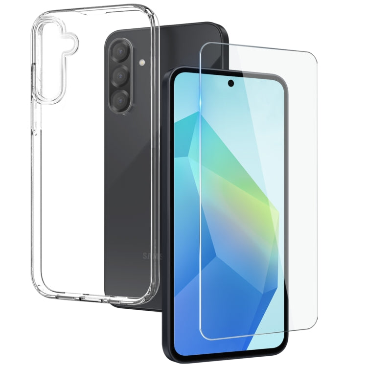 NORTHJO Transparent TPU Phone Case with Tempered Glass Film, For Samsung Galaxy S25 FE 5G, For Samsung Galaxy A56 5G, For Samsung Galaxy A26 5G, For Samsung Galaxy A36 5G, For Samsung Galaxy A06 4G, For Samsung Galaxy S24 FE 5G, For Samsung Galaxy A55 ...