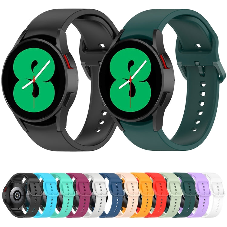 For Samsung Galaxy Watch6 / 6 Classic JUNSUNMAY Solid Color Silicone Adjustable Watch Band(Grey)