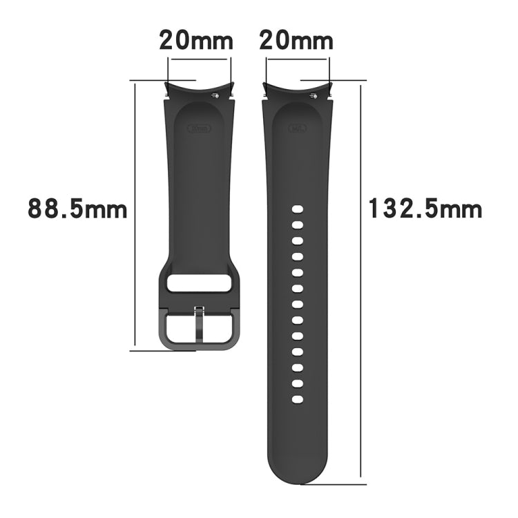 For Samsung Galaxy Watch6 / 6 Classic JUNSUNMAY Solid Color Silicone Adjustable Watch Band(Grey)