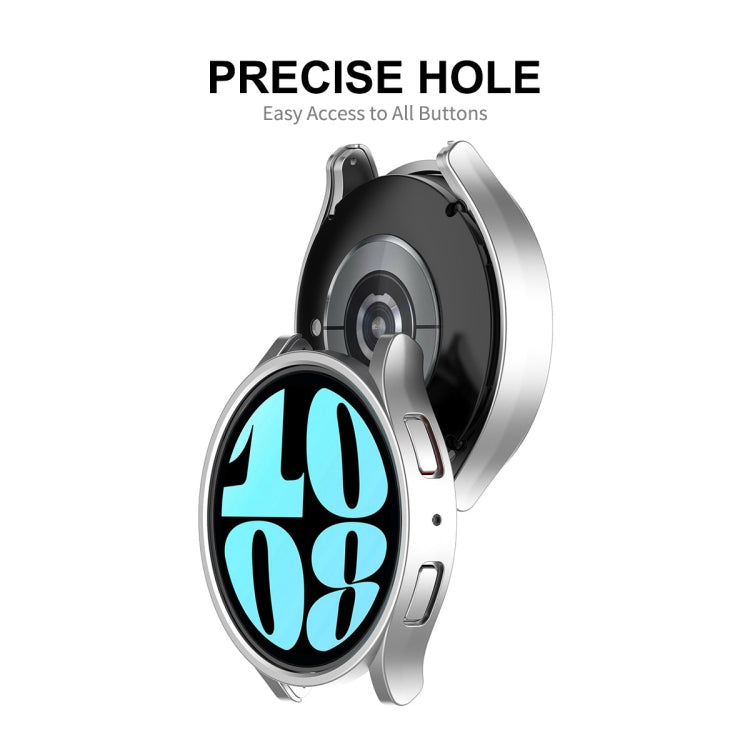 For Samsung Galaxy Watch6 40mm ENKAY Hat-Prince Electroplated Hard PC Case + 0.2mm 9H Glass Screen Protector(Starlight Color)