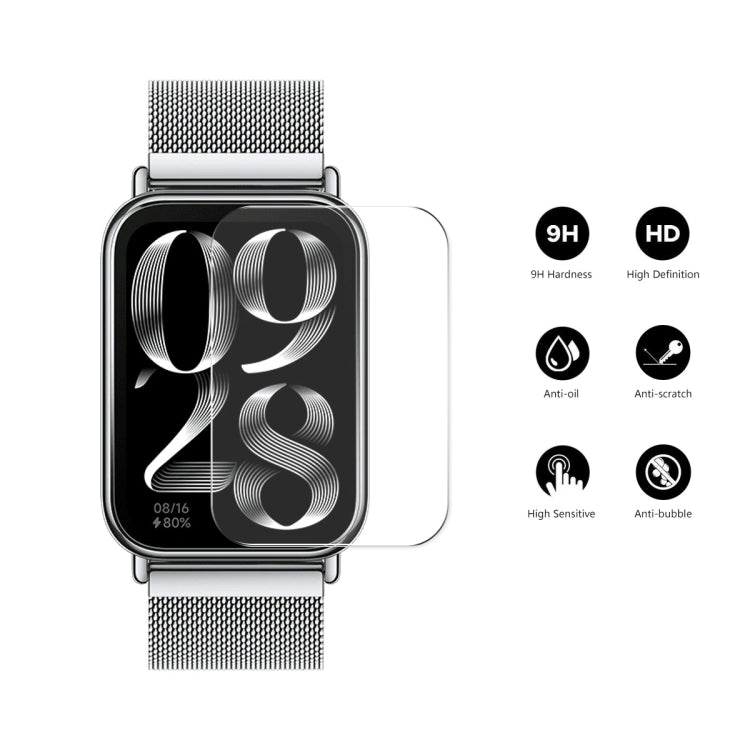 For Xiaomi Mi Band 8 Pro 5pcs ENKAY 0.2mm 9H Tempered Glass Screen Protector Watch Film