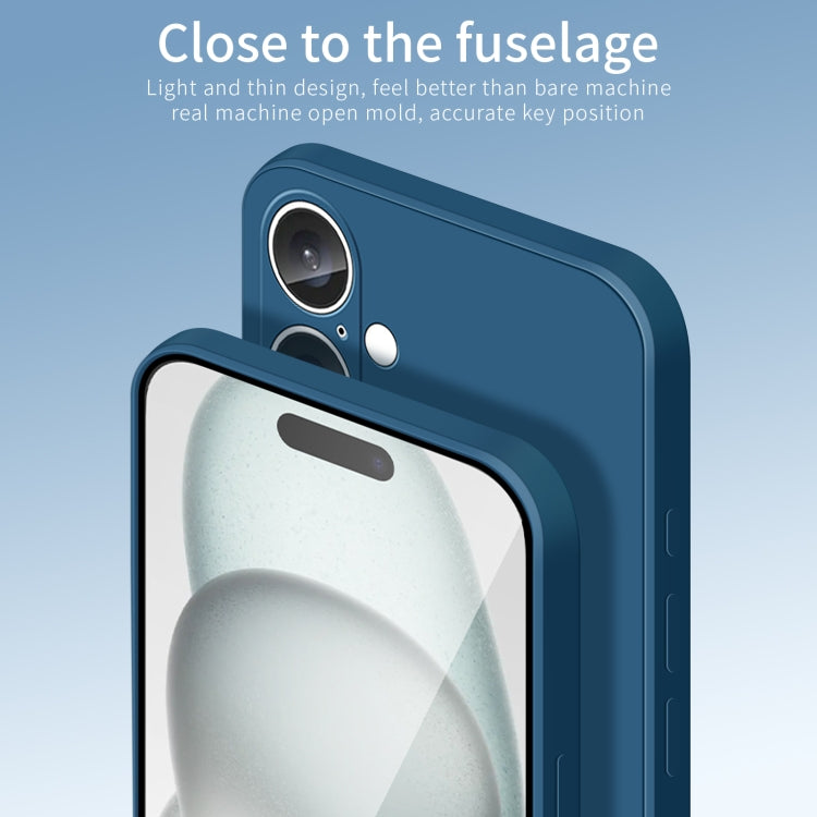 For iPhone 16 PINWUYO Sense Series Liquid Silicone TPU Phone Case(Black)