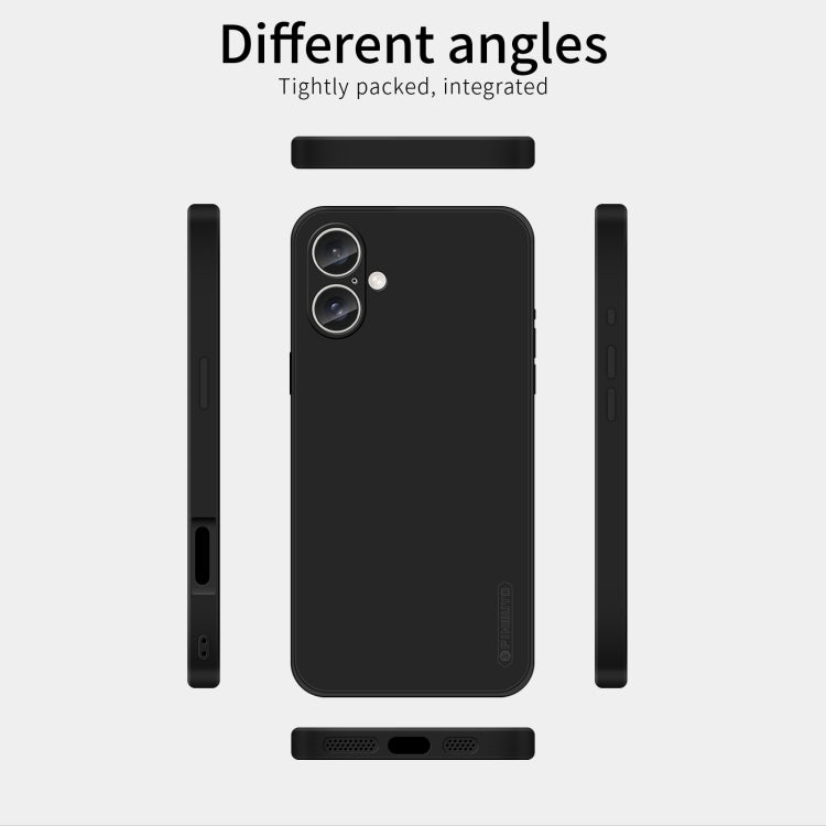 For iPhone 16 PINWUYO Sense Series Liquid Silicone TPU Phone Case(Black)