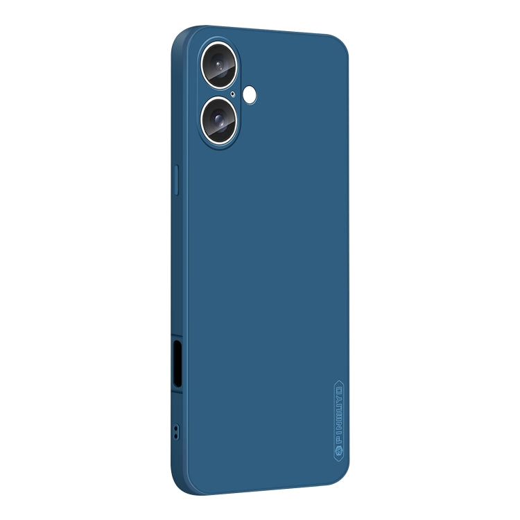 For iPhone 16 PINWUYO Sense Series Liquid Silicone TPU Phone Case(Blue)