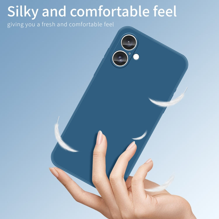 For iPhone 16 PINWUYO Sense Series Liquid Silicone TPU Phone Case(Blue)