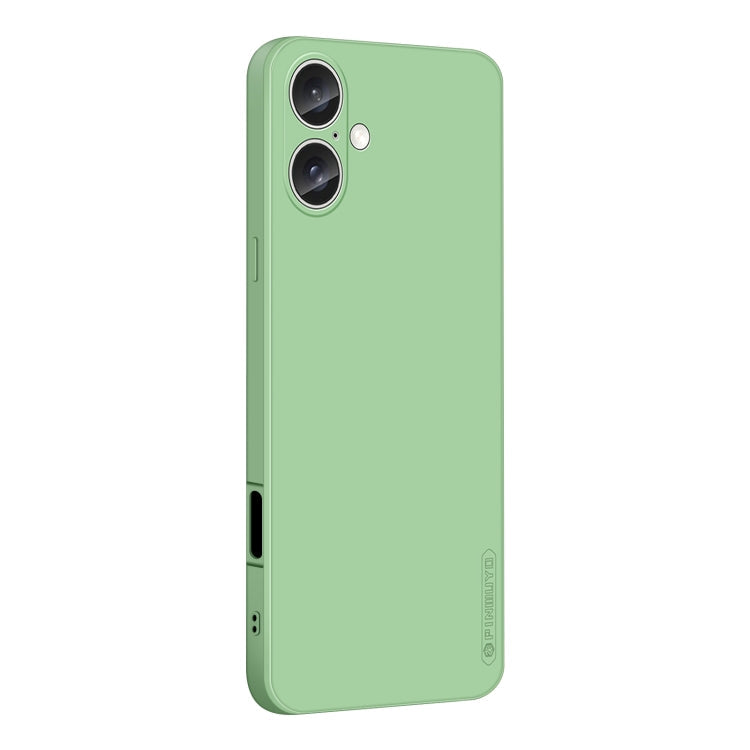 For iPhone 16 PINWUYO Sense Series Liquid Silicone TPU Phone Case(Green)