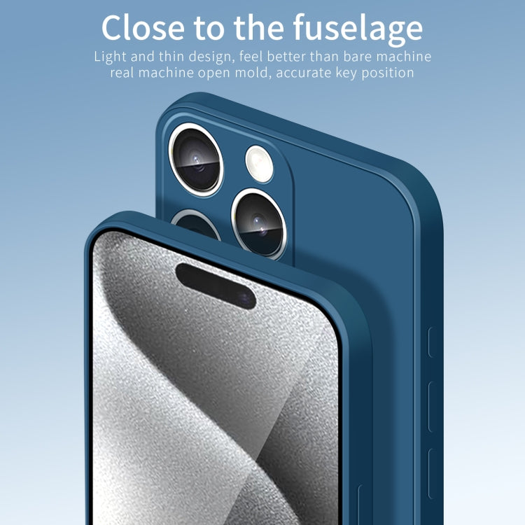 For iPhone 16 Pro PINWUYO Sense Series Liquid Silicone TPU Phone Case(Blue)
