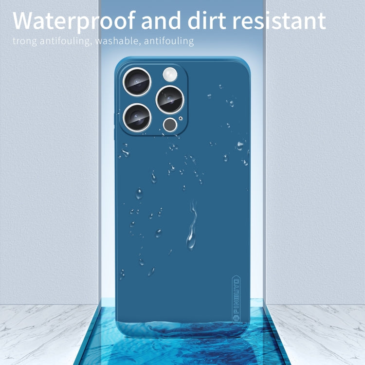 For iPhone 16 Pro PINWUYO Sense Series Liquid Silicone TPU Phone Case(Blue)