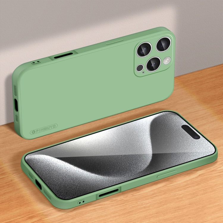 For iPhone 16 Pro PINWUYO Sense Series Liquid Silicone TPU Phone Case(Green)