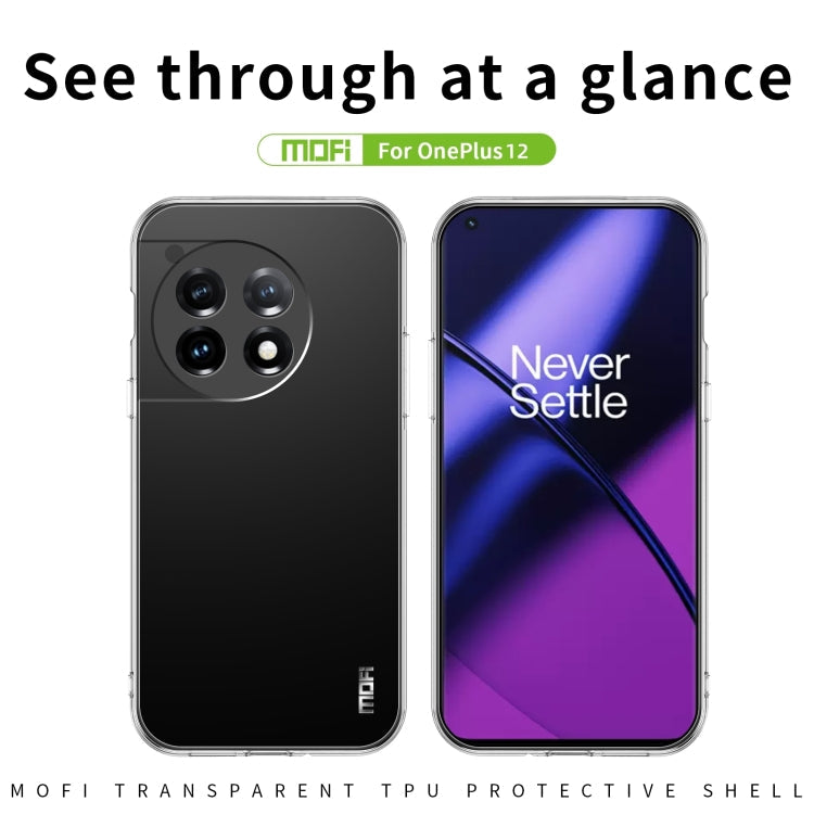 For OnePlus 12 MOFI Ming Series Ultra-thin TPU Phone Case(Transparent)