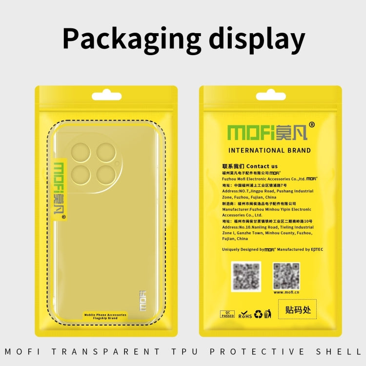 For OnePlus Ace 3 MOFI Ming Series Ultra-thin TPU Phone Case(Transparent)
