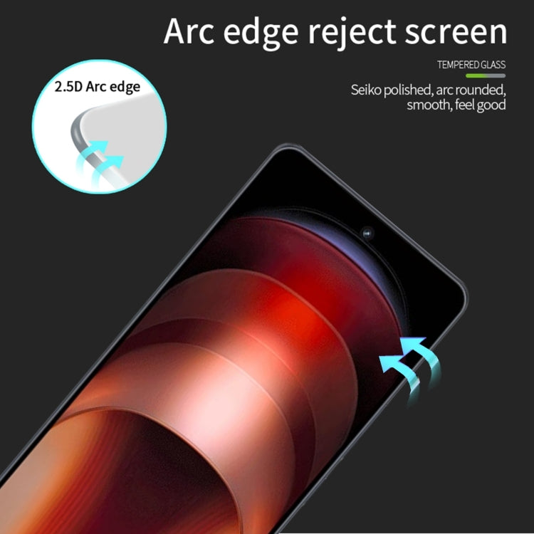 For vivo iQOO Neo9 / Neo9 Pro PINWUYO 9H 2.5D Full Screen Tempered Glass Film(Black)