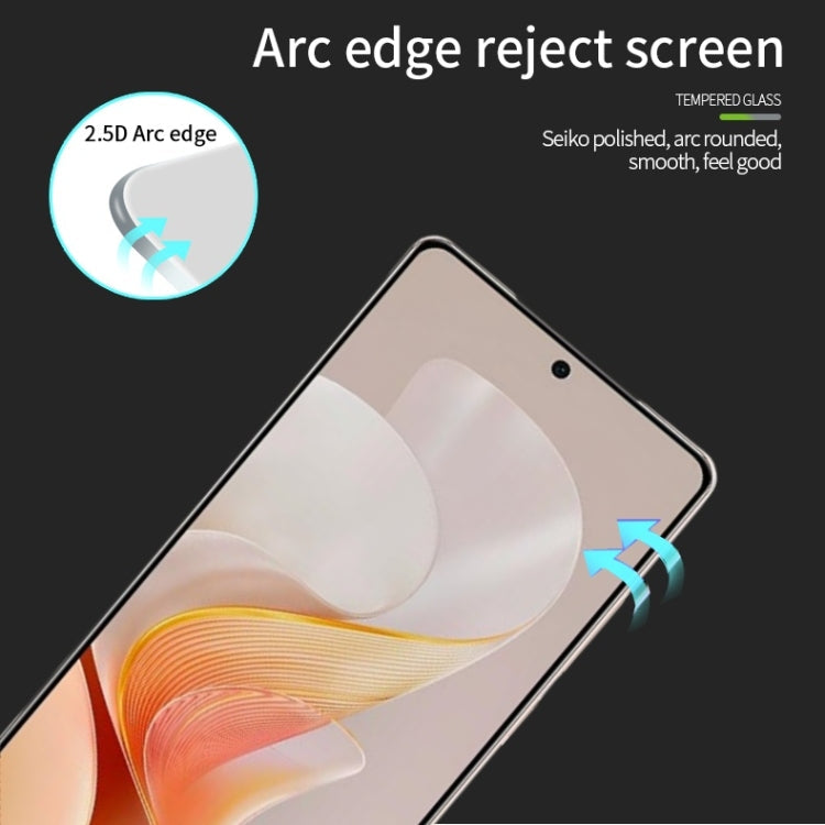 For vivo S19 PINWUYO 9H 2.5D Full Screen Tempered Glass Film(Black)