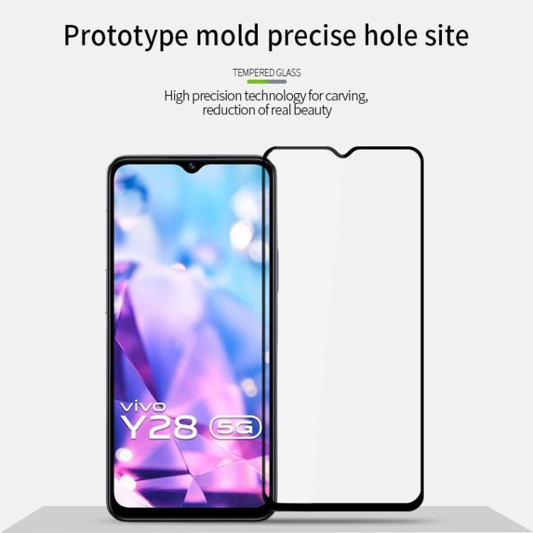 For vivo Y28 5G PINWUYO 9H 2.5D Full Screen Tempered Glass Film(Black)