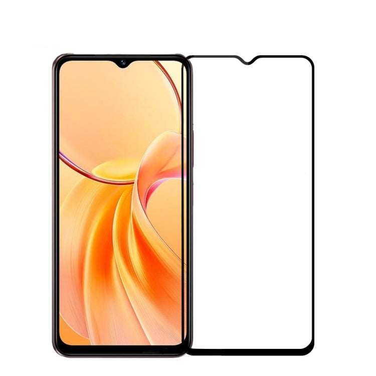 For vivo Y28s PINWUYO 9H 2.5D Full Screen Tempered Glass Film(Black)