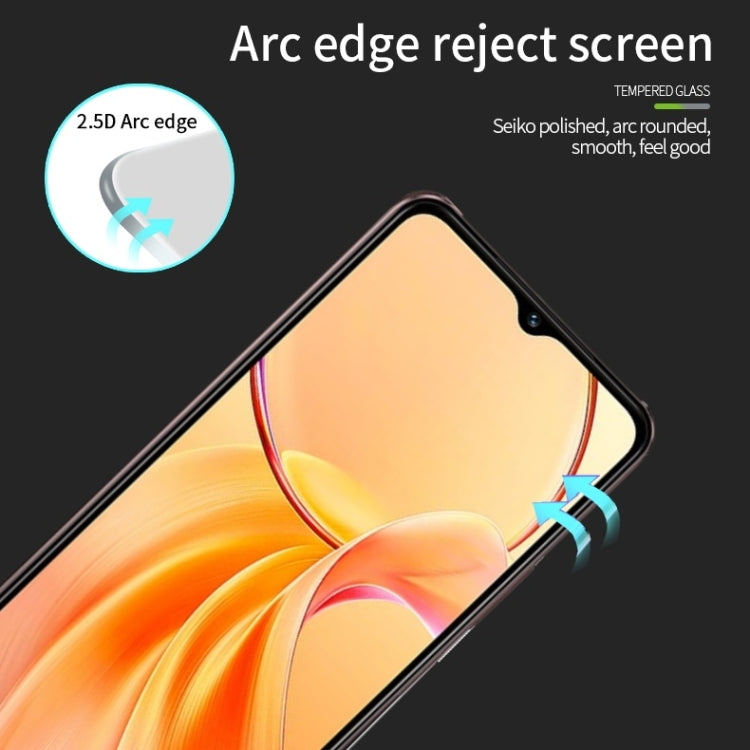 For vivo Y28s PINWUYO 9H 2.5D Full Screen Tempered Glass Film(Black)