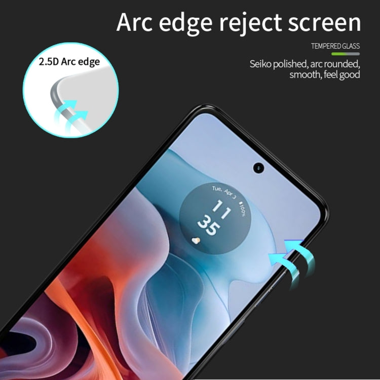 For Motorola Moto G34 PINWUYO 9H 2.5D Full Screen Tempered Glass Film(Black)