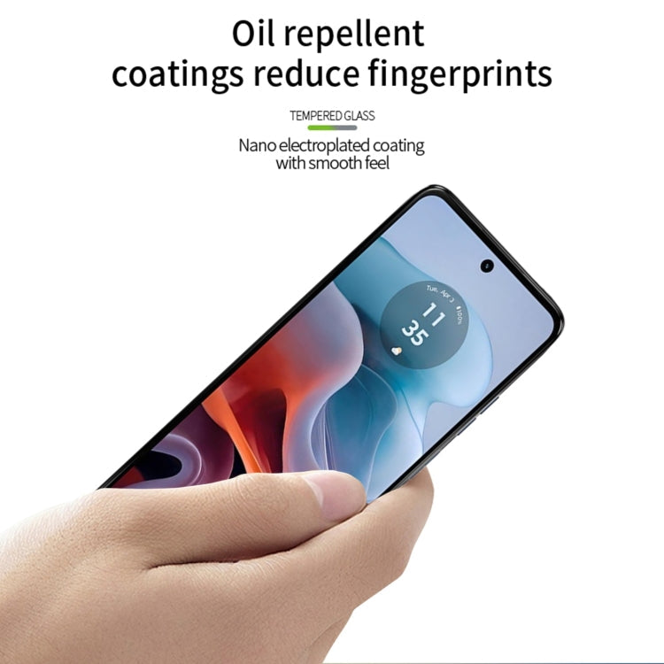 For Motorola Moto G34 PINWUYO 9H 2.5D Full Screen Tempered Glass Film(Black)