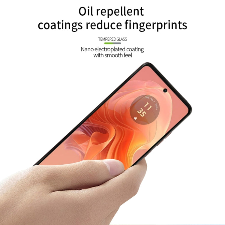 For Motorola Moto G04 PINWUYO 9H 2.5D Full Screen Tempered Glass Film(Black)