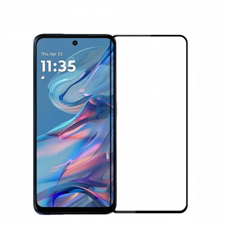 For Motorola Moto G45 PINWUYO 9H 2.5D Full Screen Tempered Glass Film(Black)