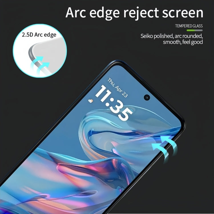 For Motorola Moto G45 PINWUYO 9H 2.5D Full Screen Tempered Glass Film(Black)