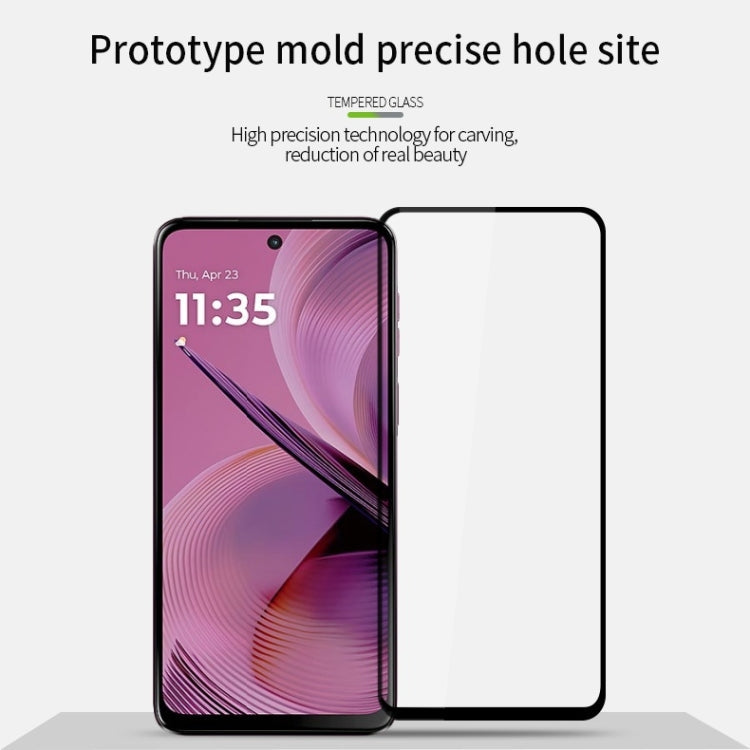 For Motorola Moto G55 PINWUYO 9H 2.5D Full Screen Tempered Glass Film(Black)