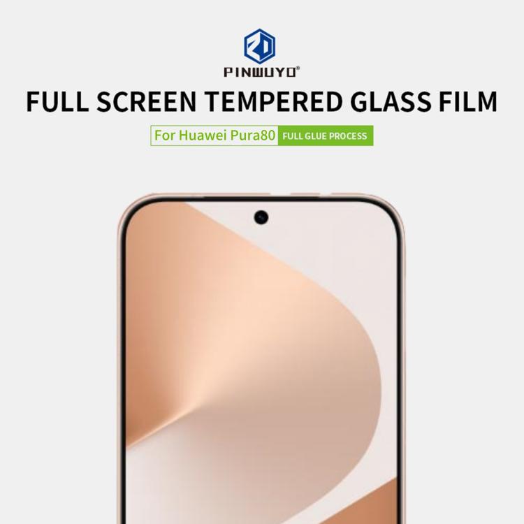 For Huawei Pura 80 PINWUYO 9H 2.5D Full Screen Tempered Glass Film(Black)