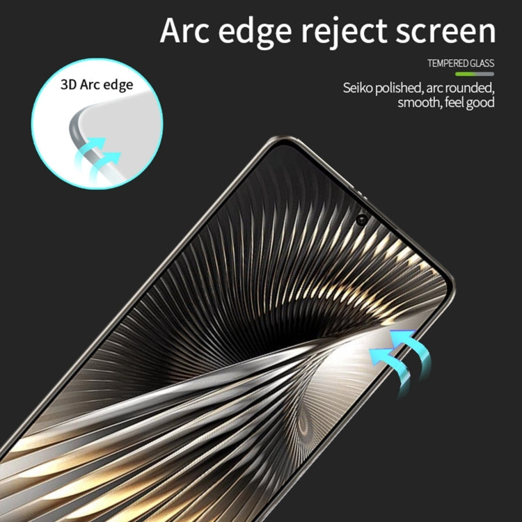 For Xiaomi Poco F6 / Redmi Turbo 3 PINWUYO 9H 3D Full Screen Explosion-proof Tempered Glass Film(Black)