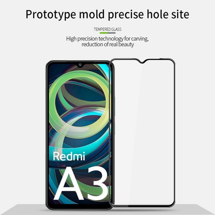 For Xiaomi Redmi A3 PINWUYO 9H 3D Full Screen Explosion-proof Tempered Glass Film(Black)
