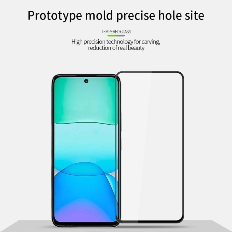 For Xiaomi Redmi 13 PINWUYO 9H 3D Full Screen Explosion-proof Tempered Glass Film(Black)