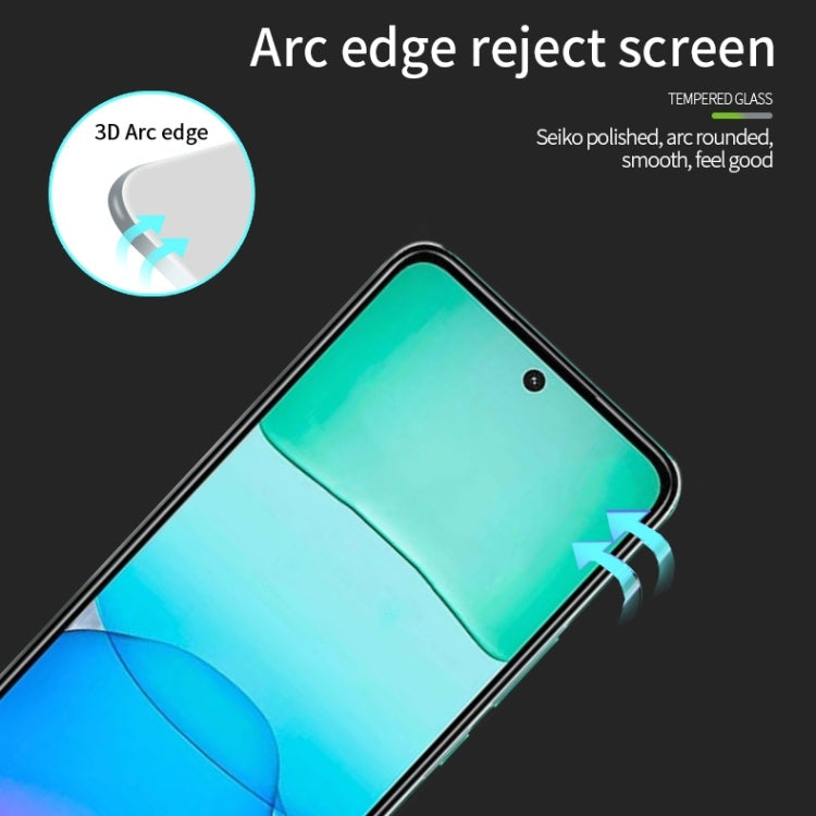 For Xiaomi Redmi 13 PINWUYO 9H 3D Full Screen Explosion-proof Tempered Glass Film(Black)