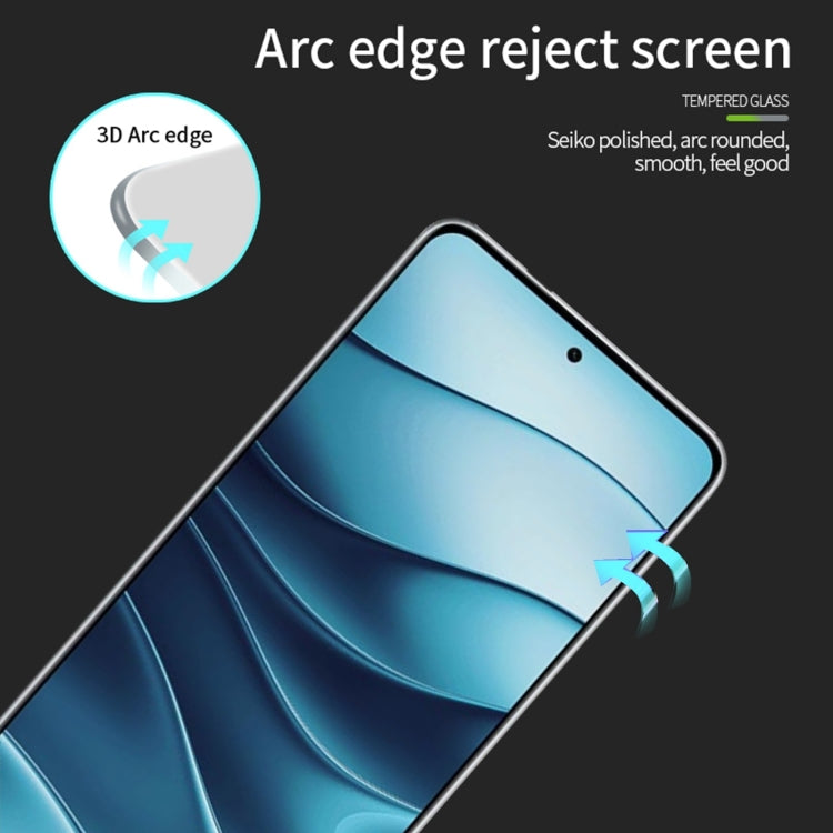 For Xiaomi Redmi Note 14 5G PINWUYO 9H 3D Full Screen Explosion-proof Tempered Glass Film(Black)