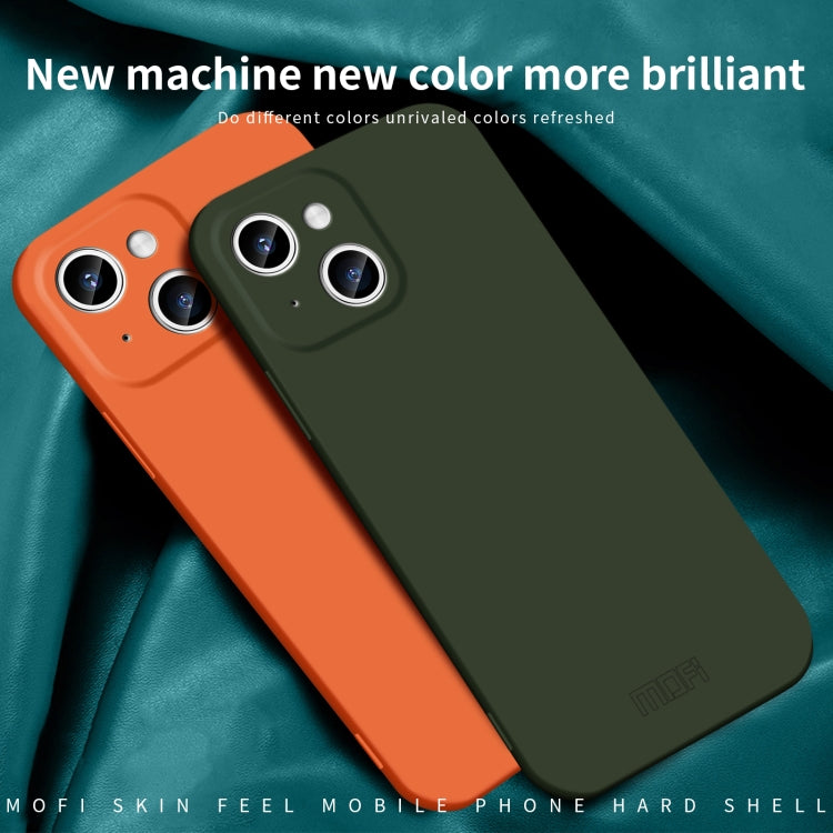 For iPhone 14 Plus MOFI Qin Series Skin Feel All-inclusive PC Phone Case(Beige)