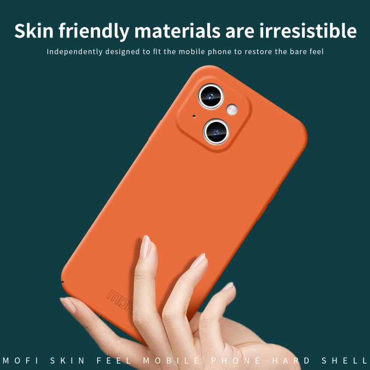 For iPhone 14 Plus MOFI Qin Series Skin Feel All-inclusive PC Phone Case(Beige)