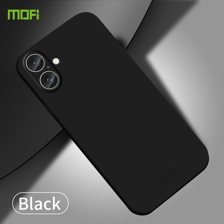 For iPhone 16 MOFI Qin Series Skin Feel All-inclusive PC Phone Case(Black)