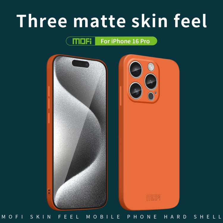 For iPhone 16 Pro MOFI Qin Series Skin Feel All-inclusive PC Phone Case(Blue)