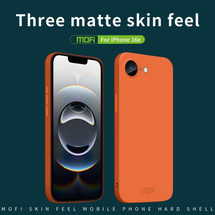 For iPhone 17e / 16e MOFI Qin Series Skin Feel All-inclusive PC Phone Case(Blue)