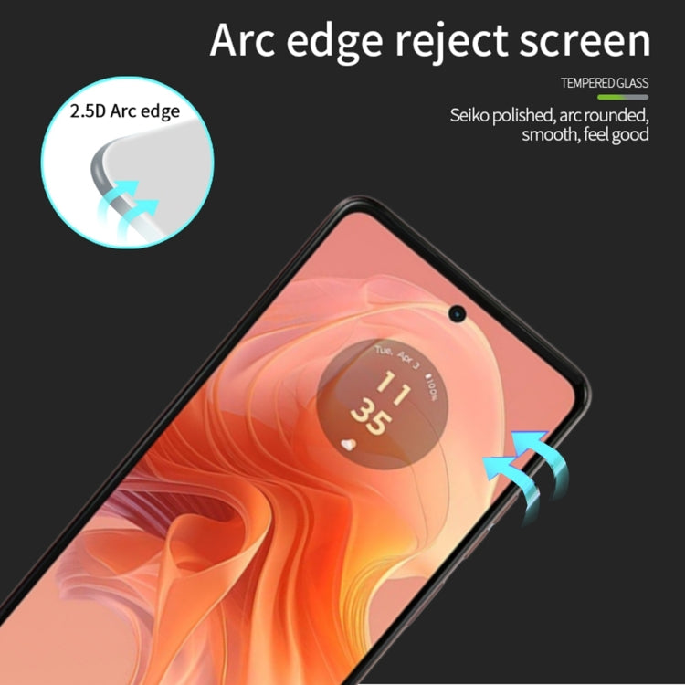 For Motorola Moto G04/G14/G04s MOFI 9H 2.5D Full Screen Tempered Glass Film(Black)