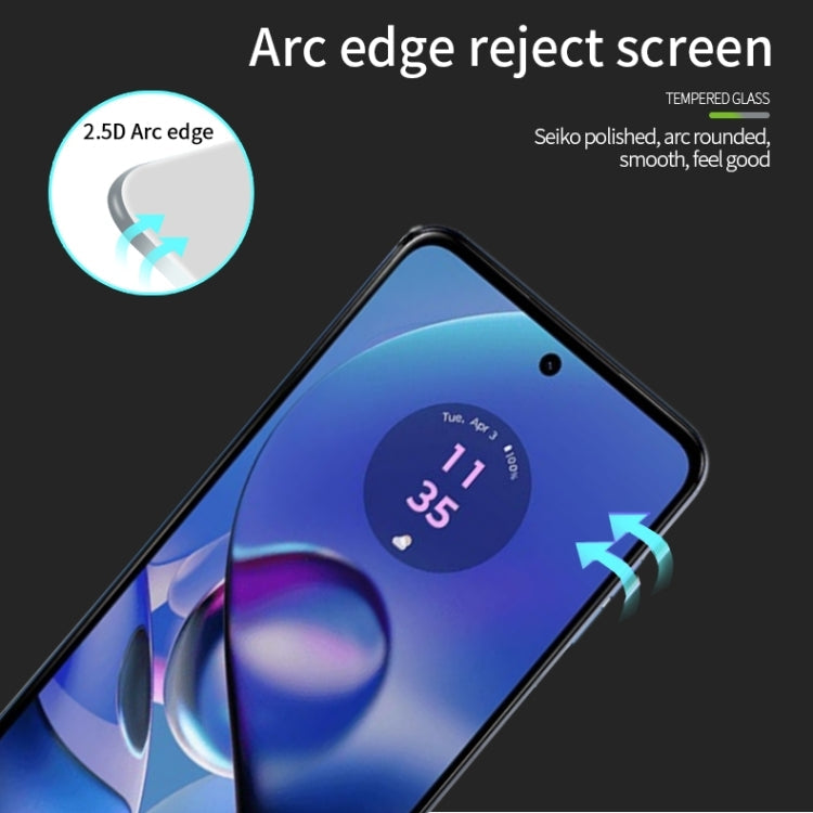 For Motorola Moto G64 MOFI 9H 2.5D Full Screen Tempered Glass Film(Black)