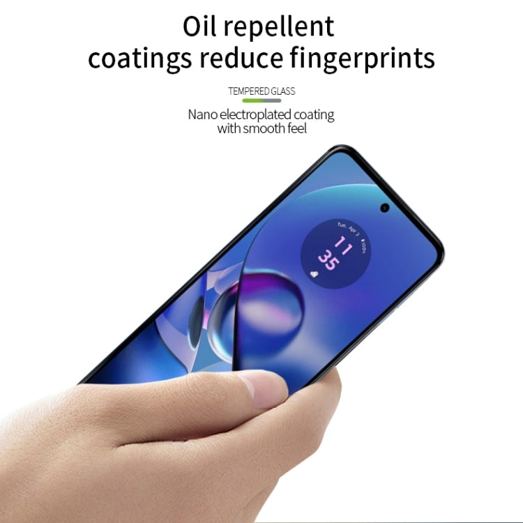 For Motorola Moto G64 MOFI 9H 2.5D Full Screen Tempered Glass Film(Black)