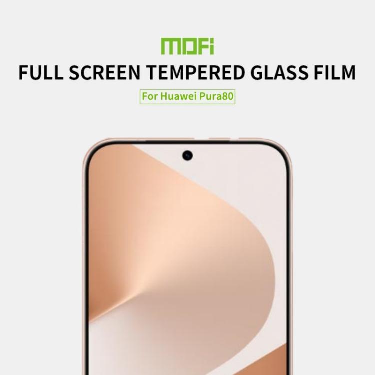For Huawei Pura 80 MOFI 9H 2.5D Full Screen Tempered Glass Film(Black)